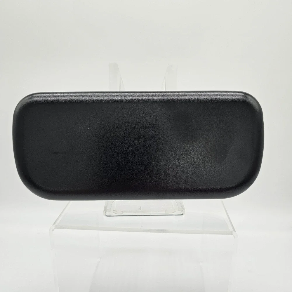 Coach Dome Clamshell Eyeglasses Sunglasses Hard Case Black Leather EUC